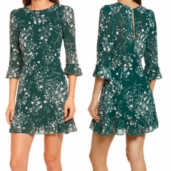 Reformation Dresses & Skirts - Reformation Doutzen Floral Mini Dress Lake Green